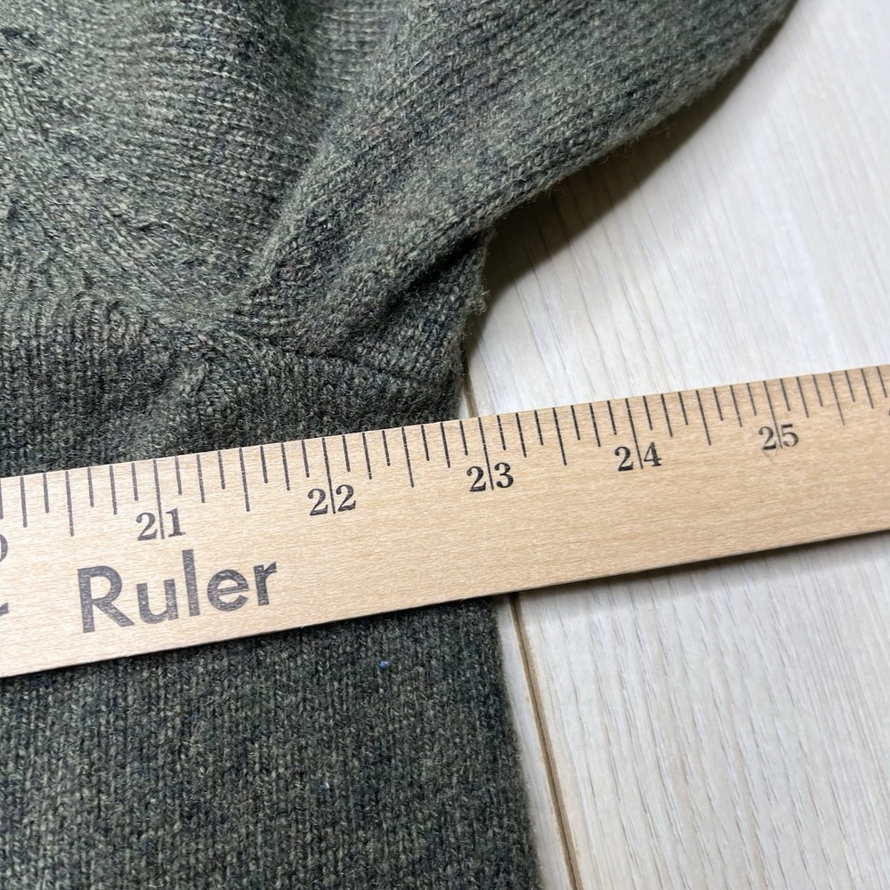 J Crew Sweater Mens XL Green Shawl Neck Wool Blend Knit Pullover - Picture 10 of 11